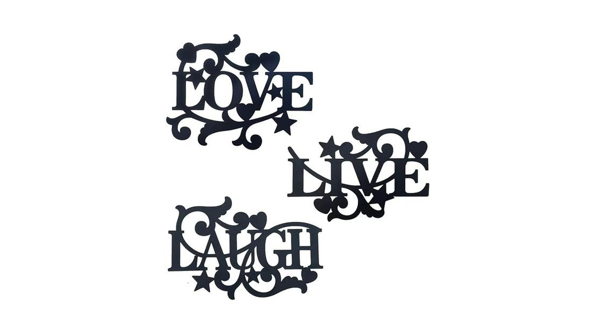 Metal Wall Decor Love Live Laugh Kitchen Wall Art Decor,matte