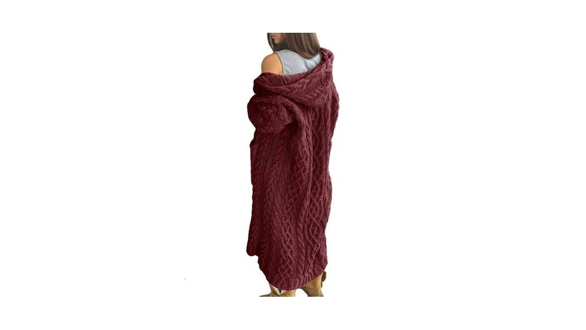 Niubia Womens Casual Long Sleeve Open Cardigan Warm Hooded Outwear