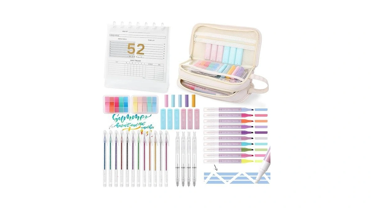 Inmorning 41pcs Bible Study Supplies Journaling Kit With Erasable Highlighters,