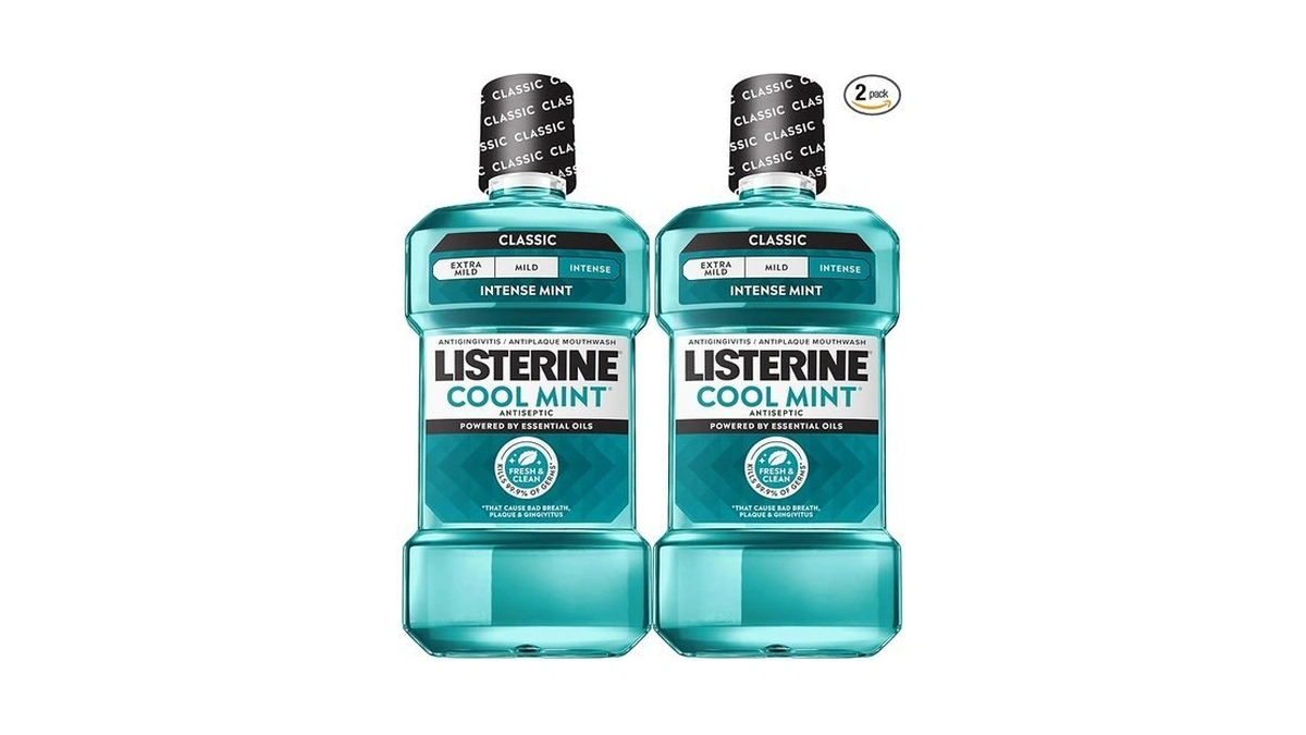 Listerine Mouthwash Cool Mint Antiseptic Treatment For Adults Kills 99.9%
