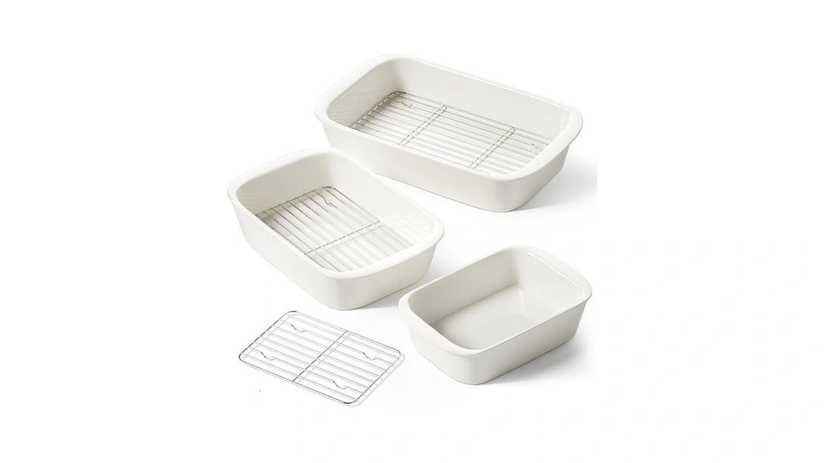Le Tauci Deep Casserole Dishes For Oven, 13.7βx9.6β Ceramic Baking