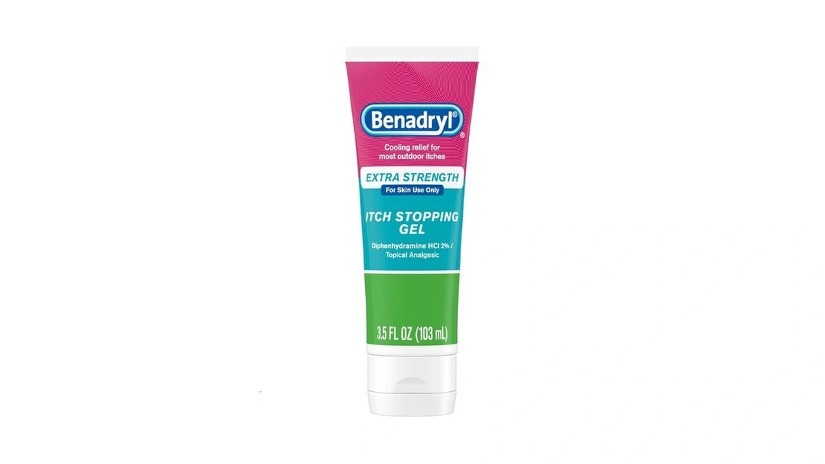 Benadryl Topical Itch Relief Gel, Extra Strength, Contains 2% Diphenhydramine