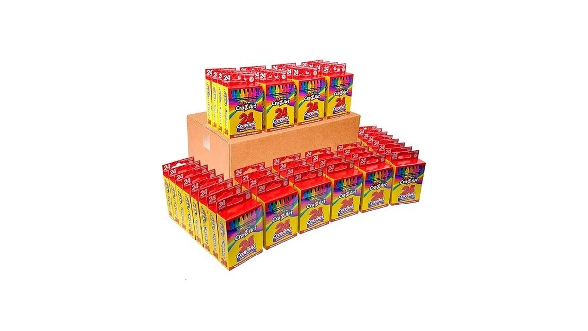Cra-z-art Crayons Bulk Pack School Supplies, 24 Count Crayon Box