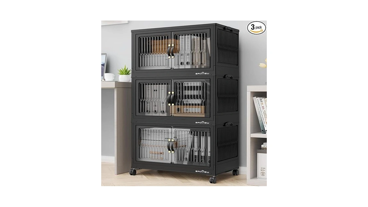 Broview 180qt Stackable Storage Bins With Lid, Extra Large Closet