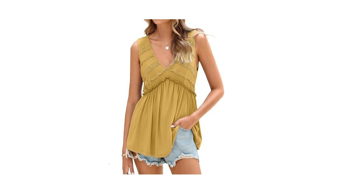 Glamaker Women Summer Tank Tops Baby Doll Beach Fashion Cruise