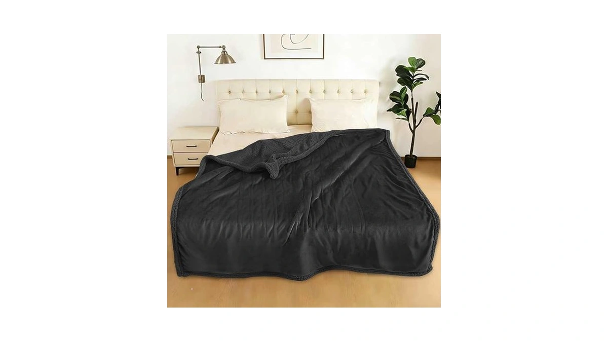 Ticoo Electric Heated Blanket Twin Size 62"x84" - 5 Heat
