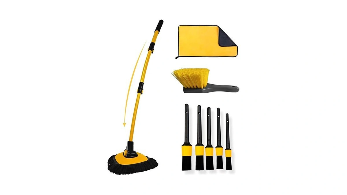Yeewayveh Car Wash Kit, Extendable Car Wash Brush Mop With