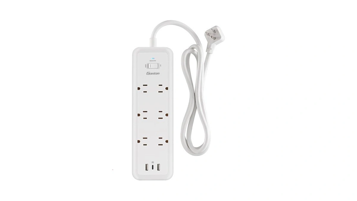 Gaston Surge Protector Power Strip - 5 Ft Plug Extension