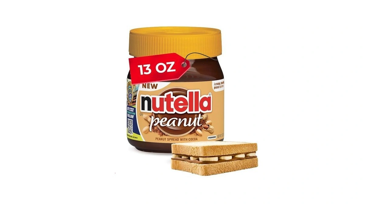 Nutella Peanut Spread With Cocoa, Smooth And Creamy, For Afternoon