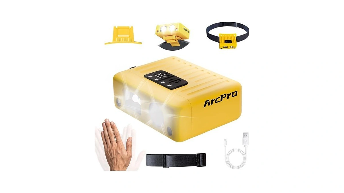 Arcpro Ultra-light (1.16oz) Led Clip On Hat Light With Motion