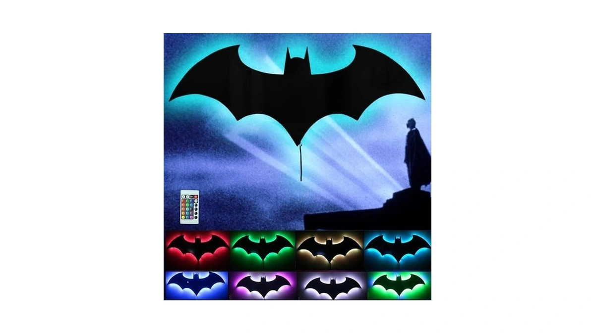 Aklope Superhero Led Lamp Decor Night Light With 16 Colors