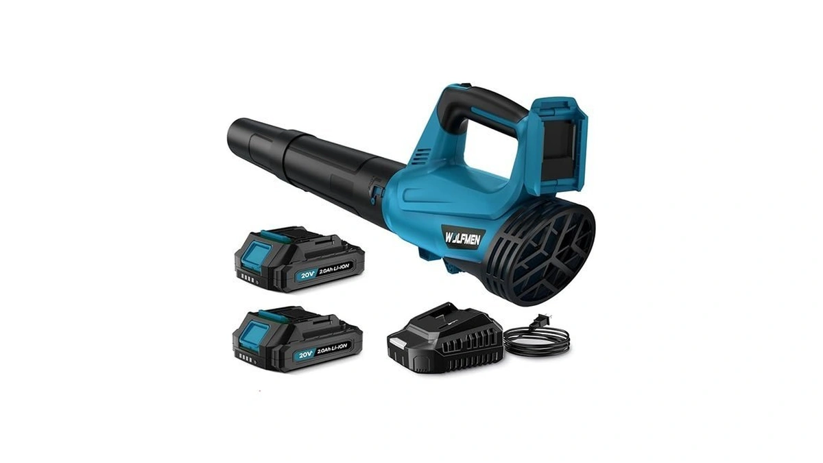 Leaf Blower, Electric Cordless Leaf Blower With 2 Batteries And