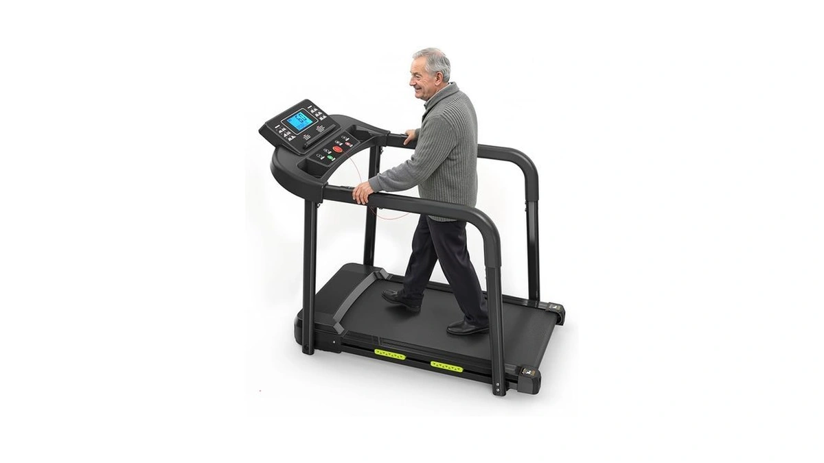 Lastforever Walking Treadmills With Extended Handrails, 2.5hp Quiet Motor, Heart