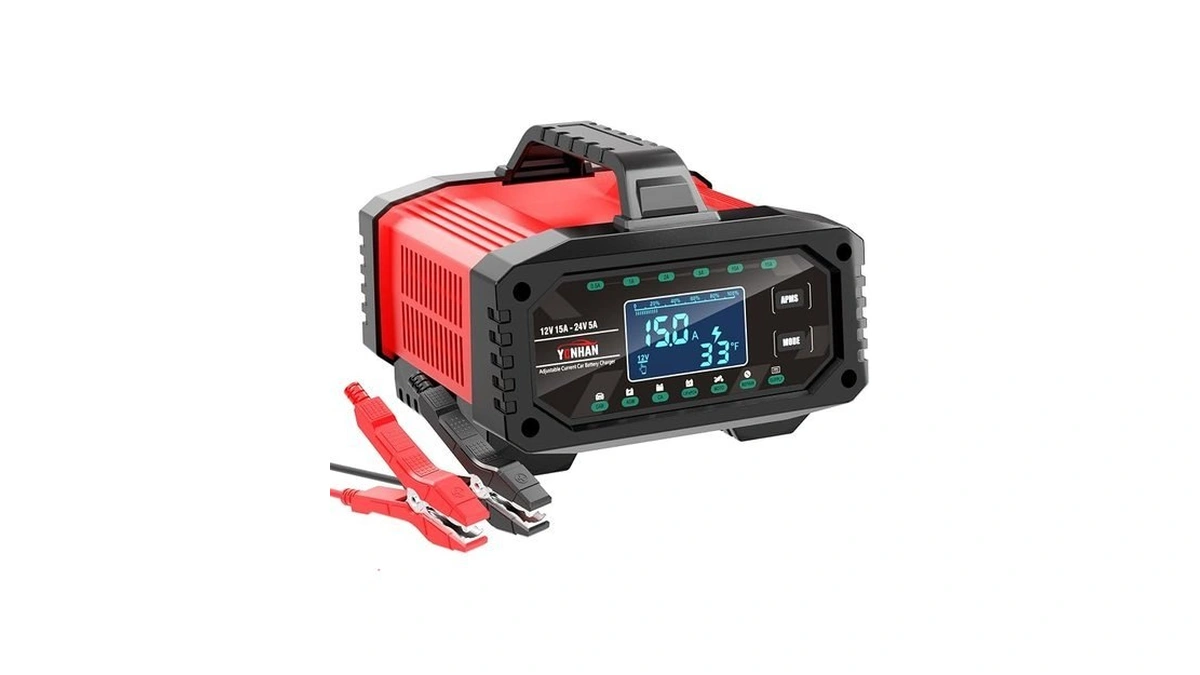 Yonhan Battery Charger 0-15a 12v/24v Adjustable Current Lifepo4 Car Battery