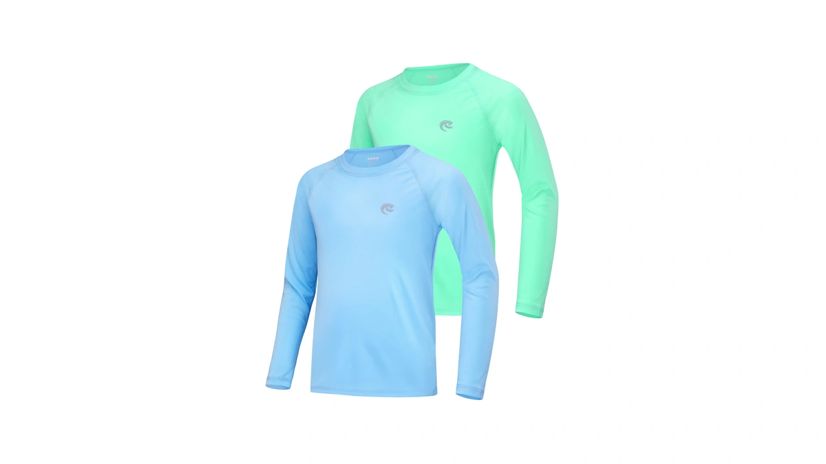 Boys Upf 50+ Swim Shirt Long Sleeve, 1 Or 2