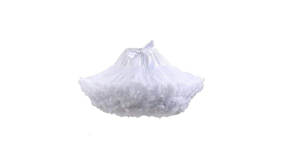 Xinchangshangmao Fluffy Elastic Tutu Petticoat Skirt For Women Under Dress