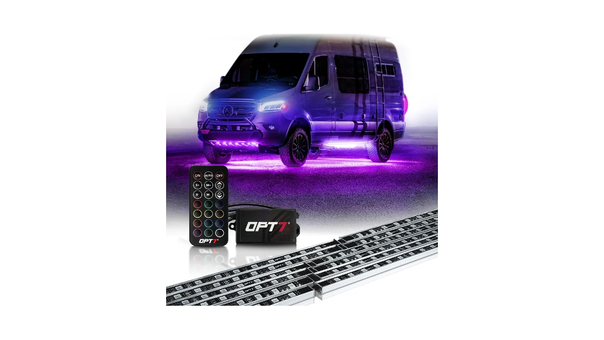 Opt7 Aura Aluminum Underglow For Rv Exterior Lights W/remote Control,