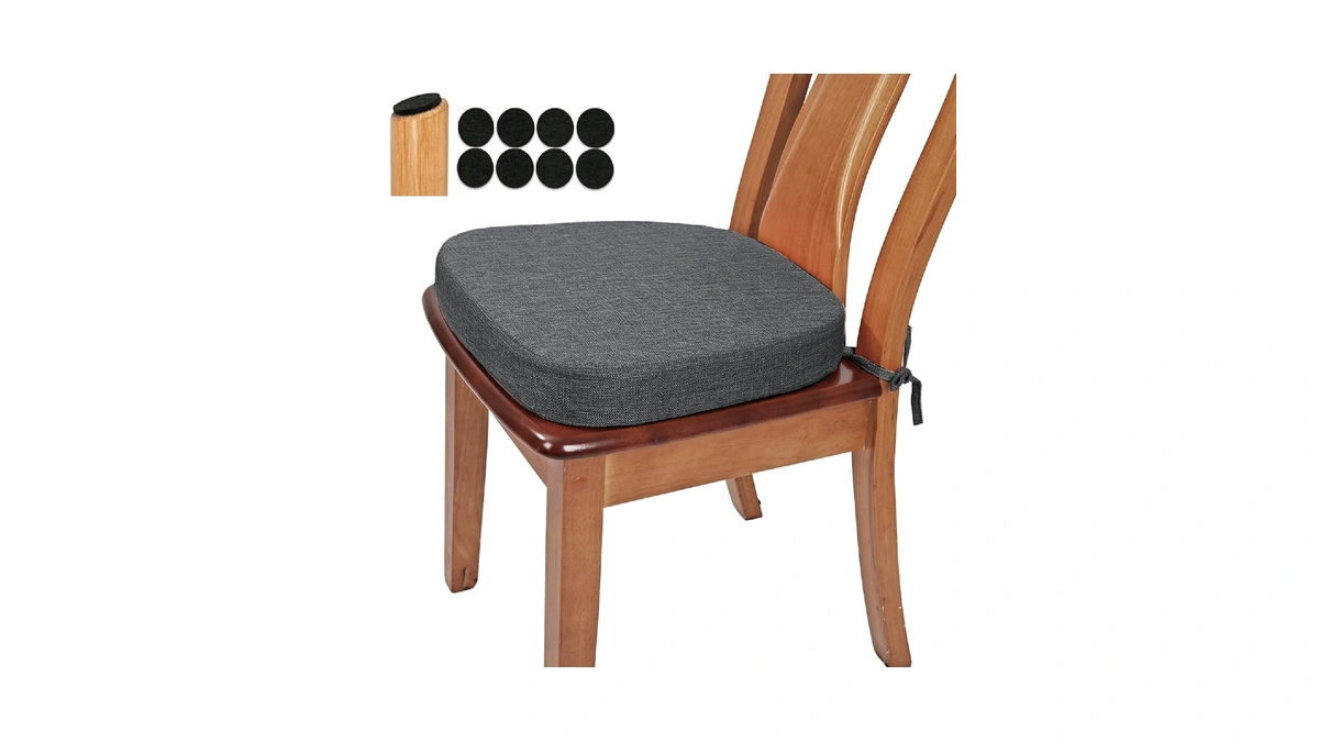Buyue Thickened 2.5" Friendly Woven Fabric Dining Chair Cushion, U-shape