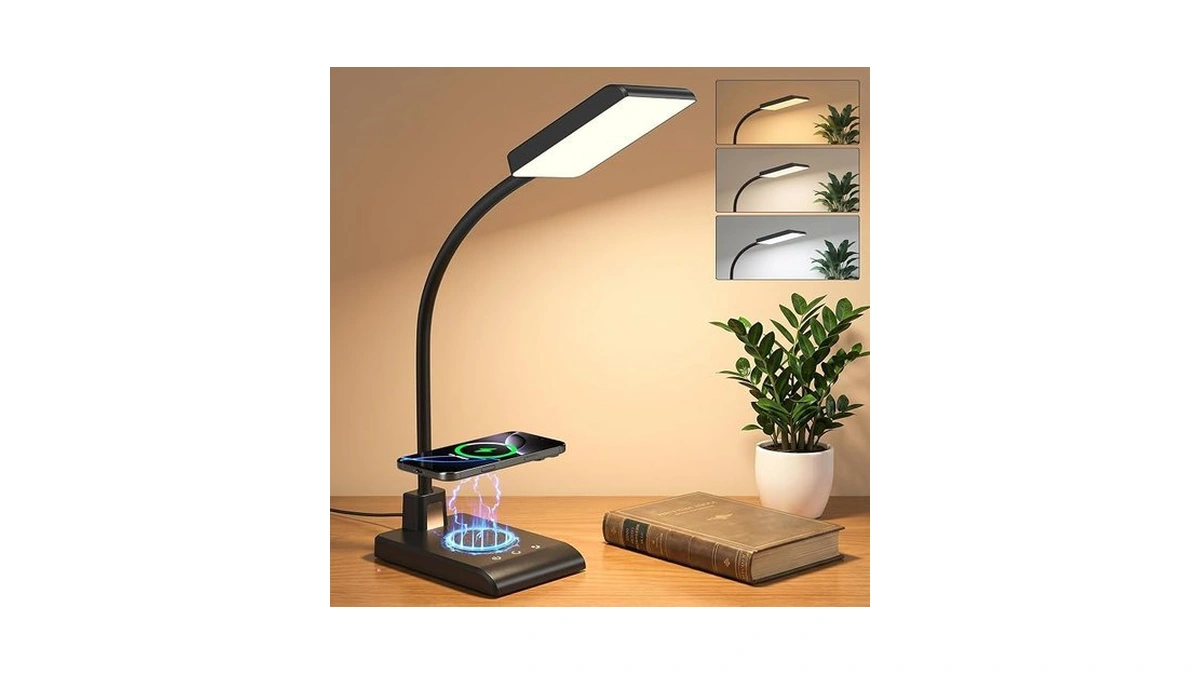 Desk Lamp With Wireless Charger, Led Desk Lamps For Home