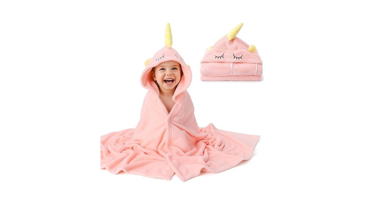 Fingertip Wd Toddler Towels With Hood, Large 27.5x55 Inch Super