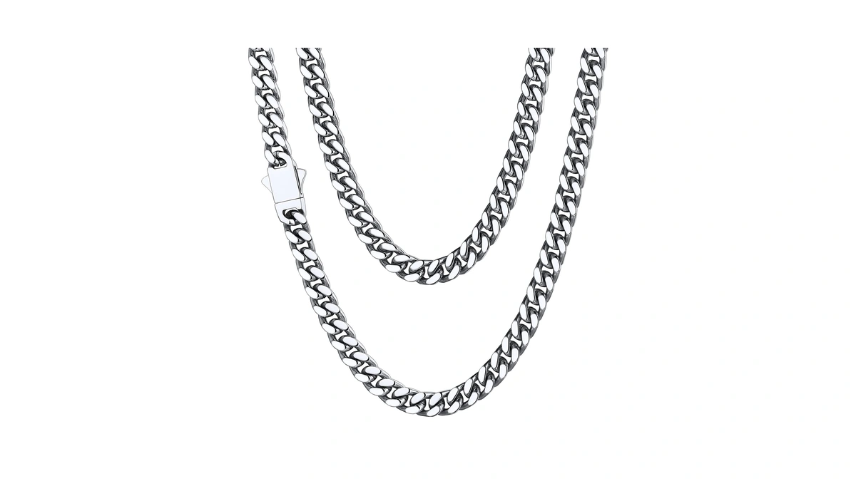 Stainless Steel Mens Cuban Link Chain, Miami Cuban Chain Necklace