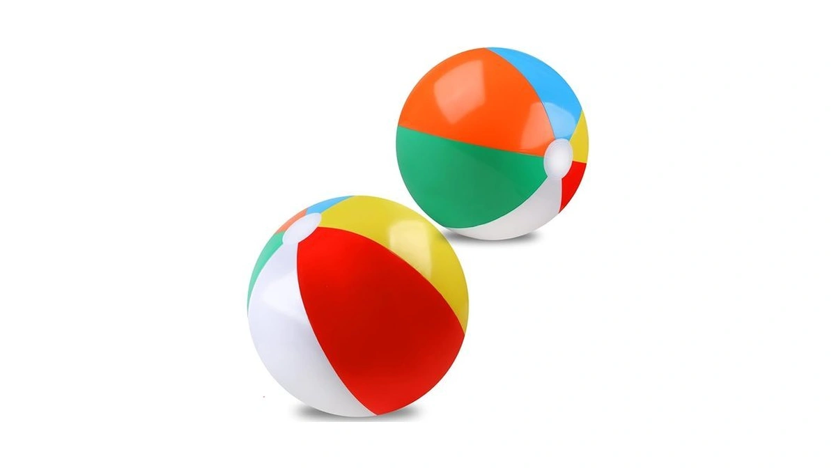 Reguicorp 2 Pack Beach Balls, 20 Inch Beach Balls, Rainbow