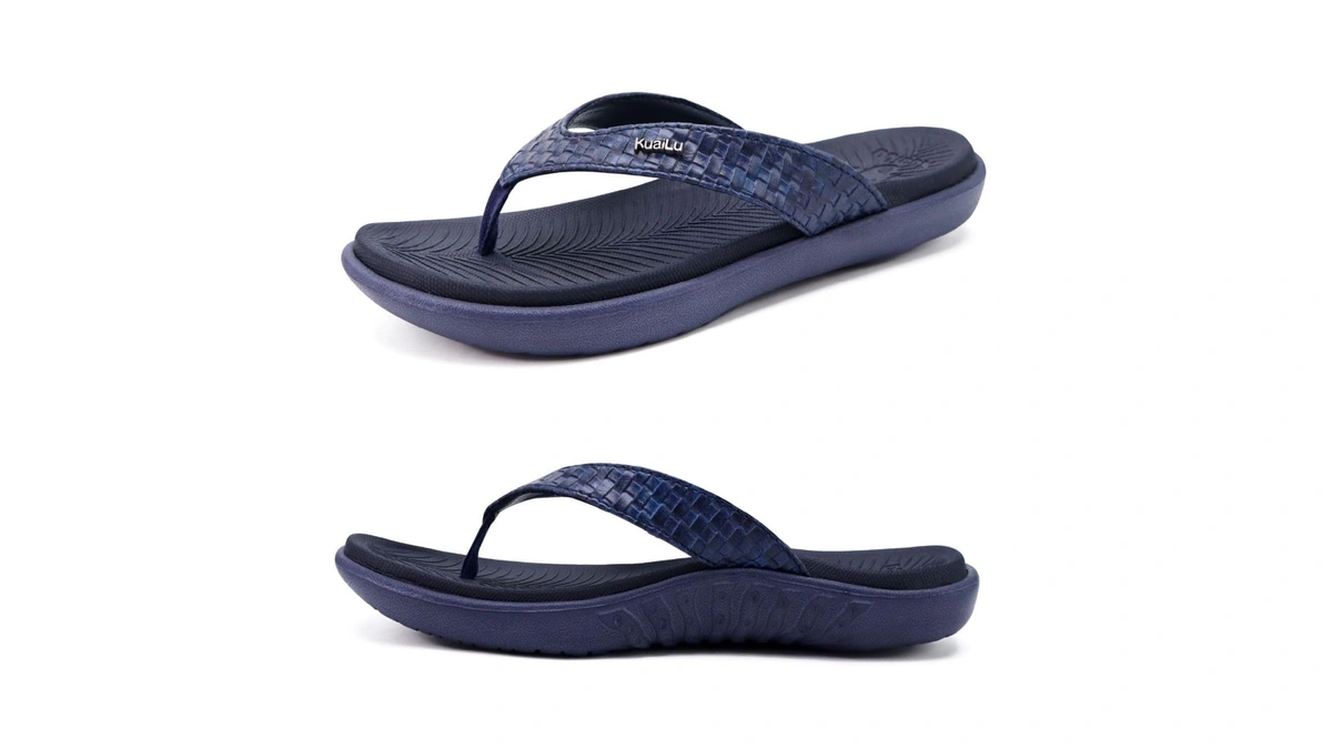 Kuailu Flip Flops For Women Arch Support Ladies Yoga Mat