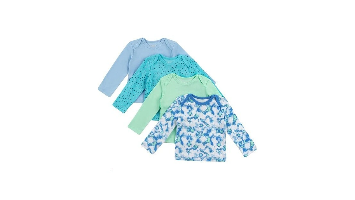 Hanes Baby Girls Infants's Long-sleeve Undershirt, Flexy Soft 4-way Stretch
