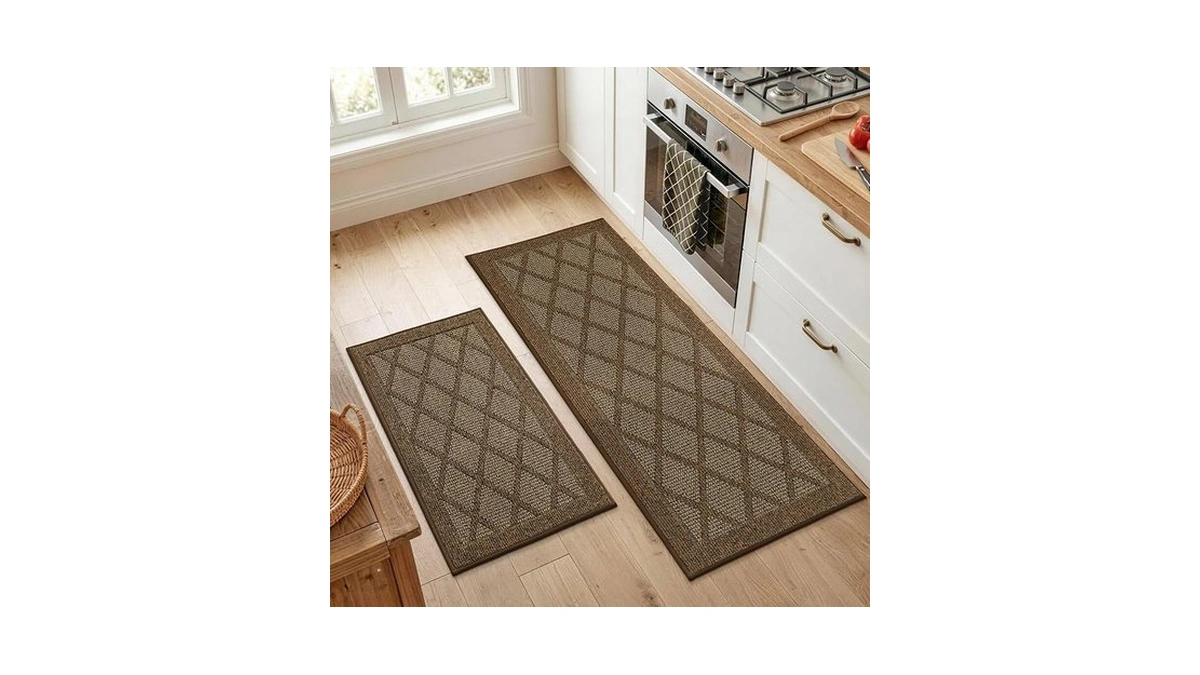 Cosy Homeer Kitchen Rugs, 2 Pcs Kitchen Mats Non Slip