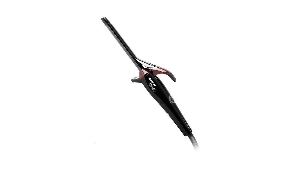 Taiff Curves Professional Black Titanium Curling Iron – High-performance Hair