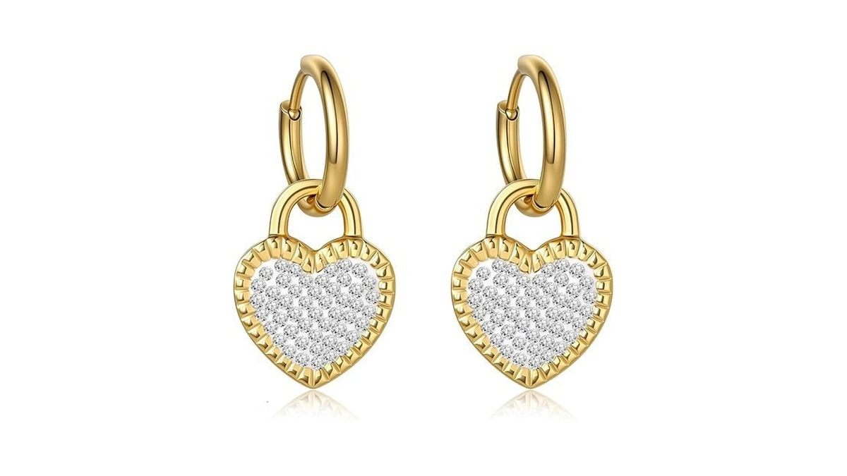 Sylph Gold Hoop Earrings For Women, Trendy 14k Gold Plated