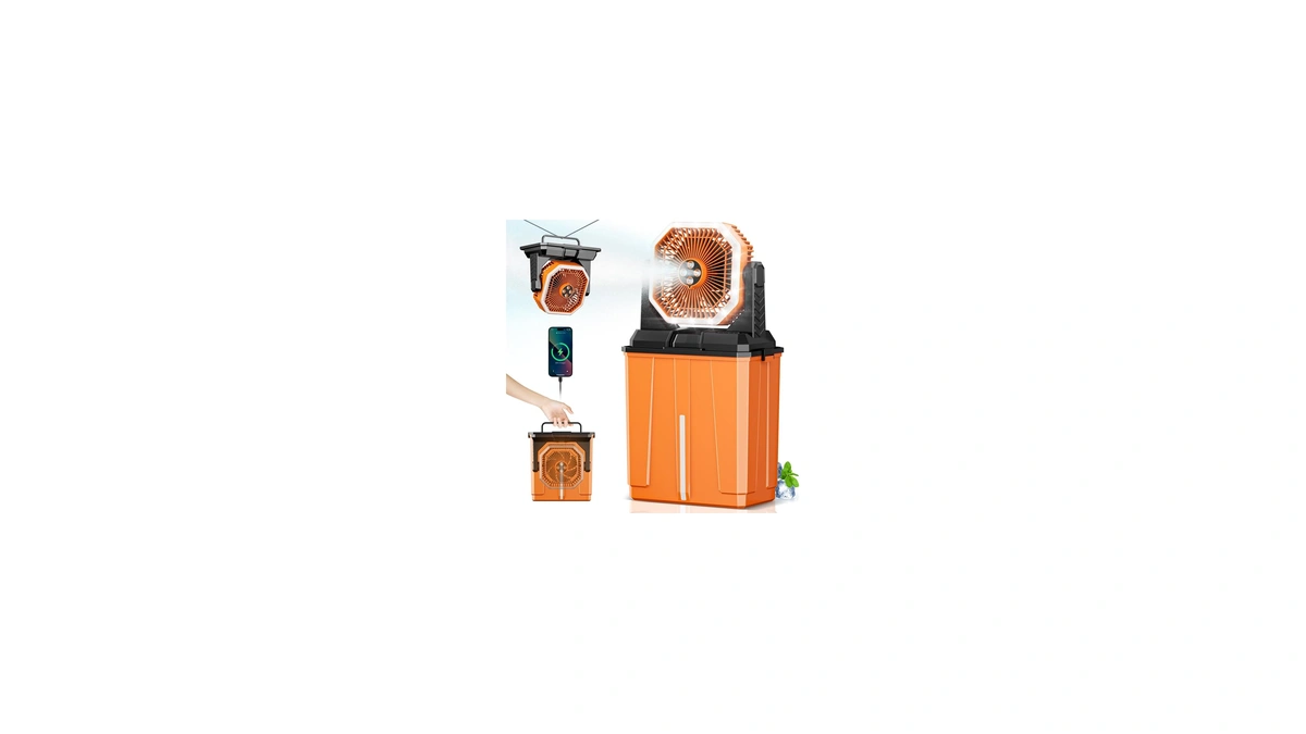 Orteen Portable Misting Fan, Rechargeable Outdoor Cooler, Battery Operated Personal