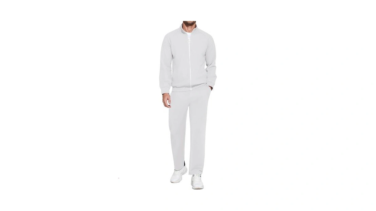 Coofandy Mens Athletic Track Suit Running Suits 2 Piece Full