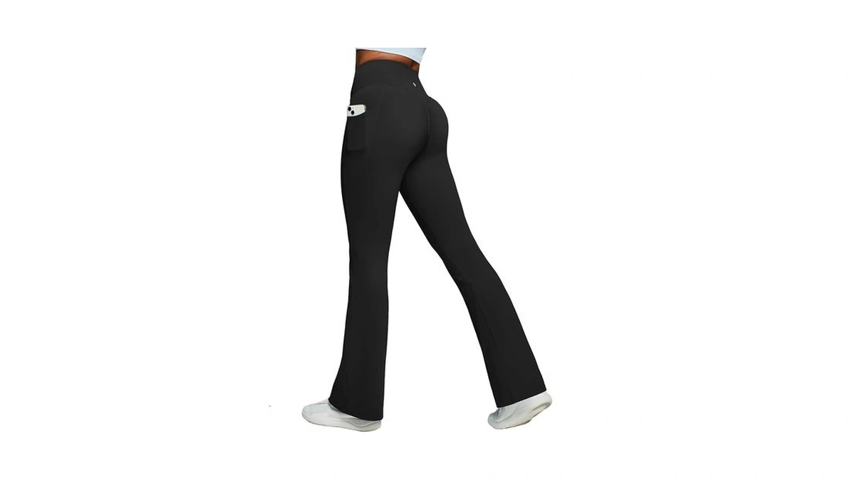 Heathyoga Mini Flare Leggings For Women Scrunch Butt Lifting Leggings