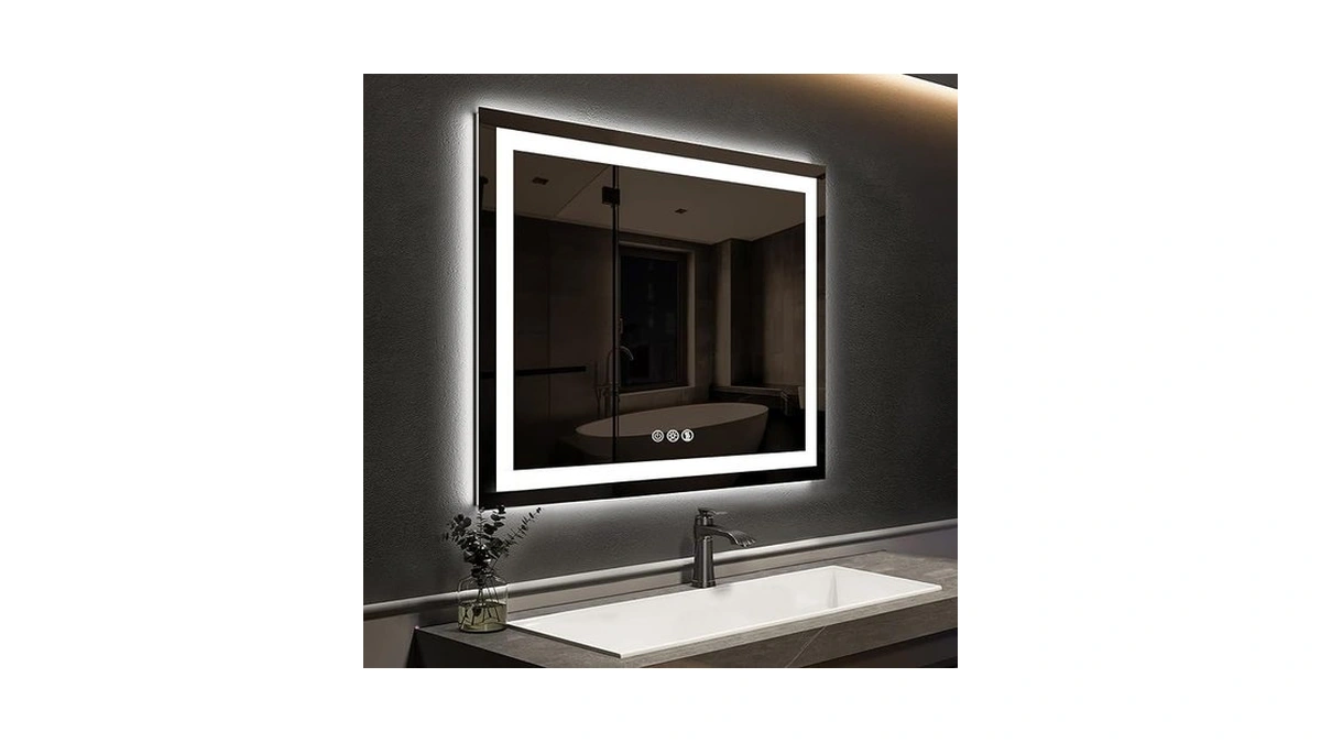 Roomtec 36x36 Inches Led Bathroom Mirror With Lights, Vanity Mirror