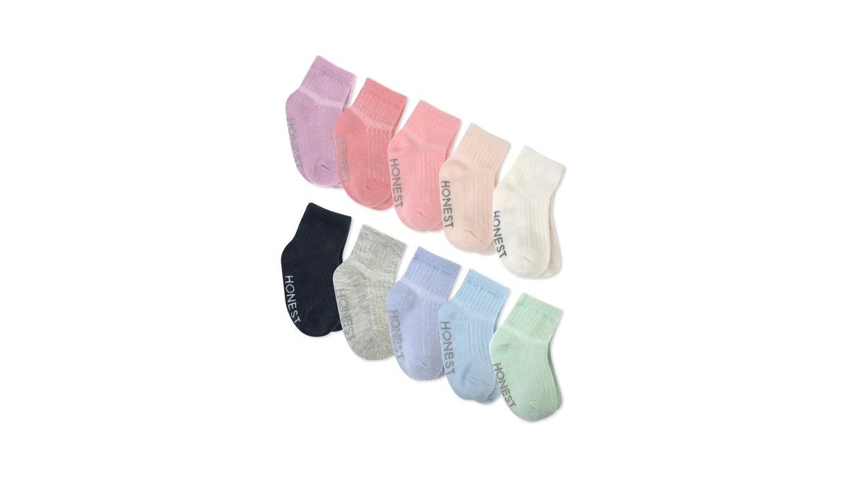 Honestbaby Multipack Cozy Socks Sustainably Made For Infant, Newborn Baby,