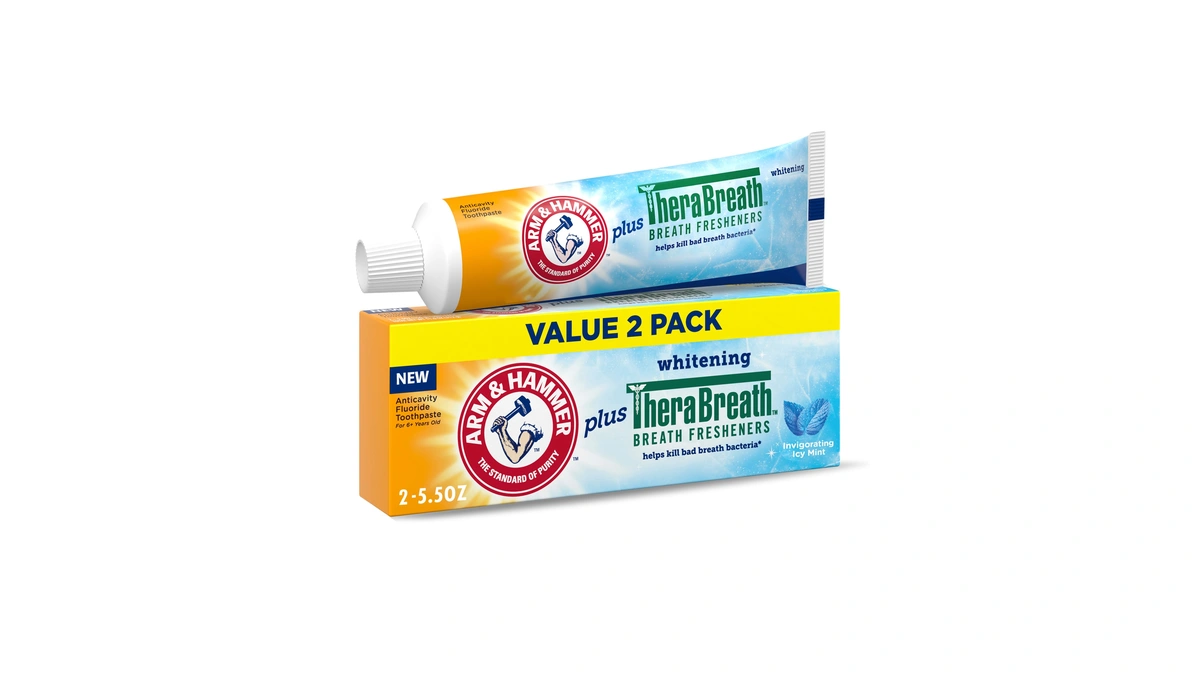 Arm & Hammer Toothpaste Plus Therabreath Breath Fresheners, Icy Mint