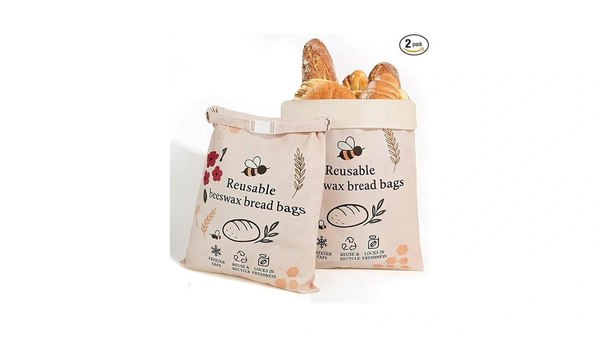 Ldjrcp 2 Pack Beeswax Bread Bags For Sourdough Homemade Bread,