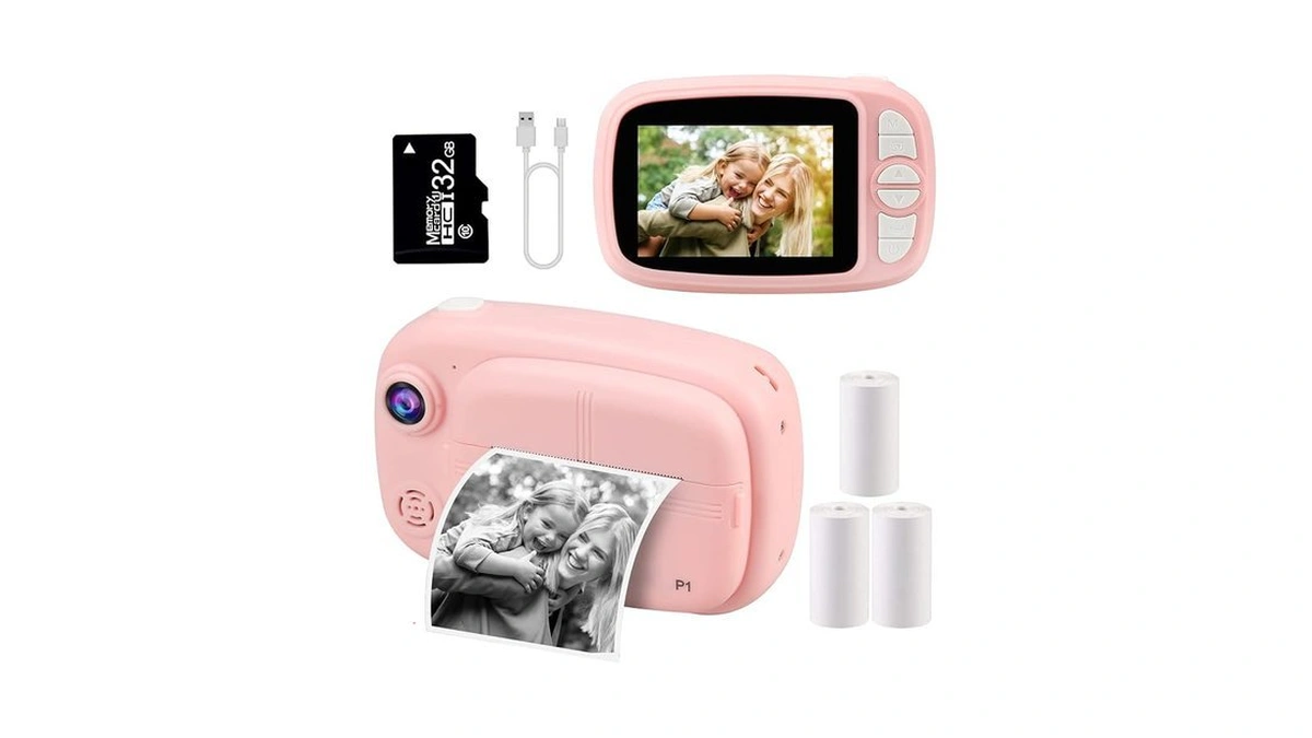 Kids Instant Camera, Mijiaowatch 12mp/1080p Kids Digital Print Camera, 3.5