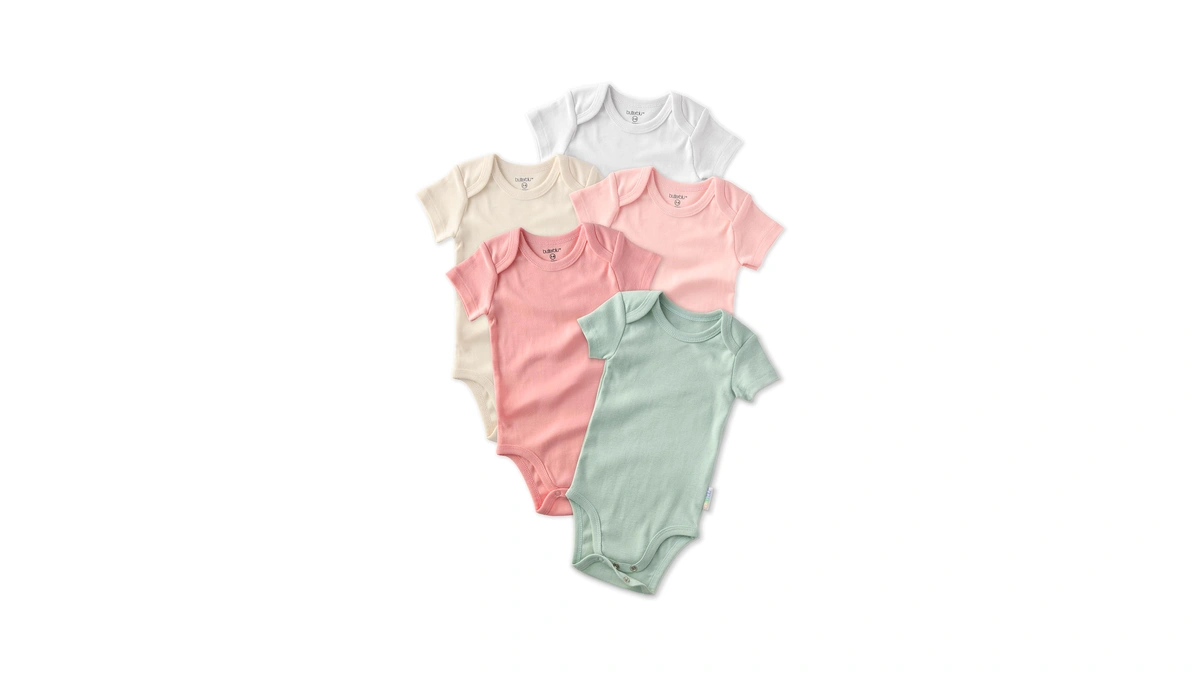 Butterblu Avery 5-pack Short Sleeve Bodysuits​ 100% Organic Cotton For