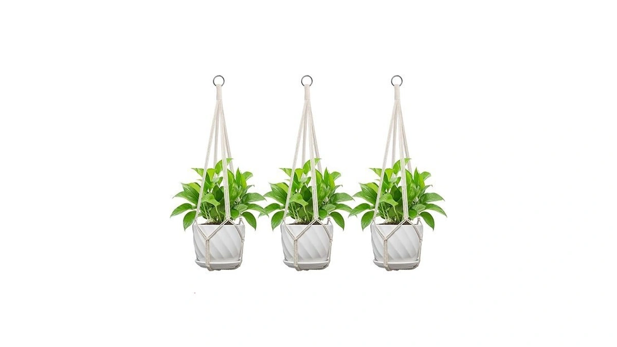 Ideeepan Macrame Plant Hanger, Fits 4-13 Inch Pots, Boho Hanging