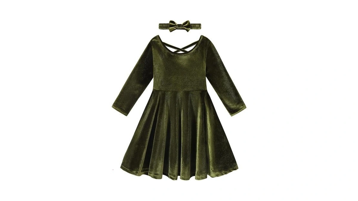Weixinbuy Toddler Girl Fall Winter Clothes Outfit Baby Girl Velvet