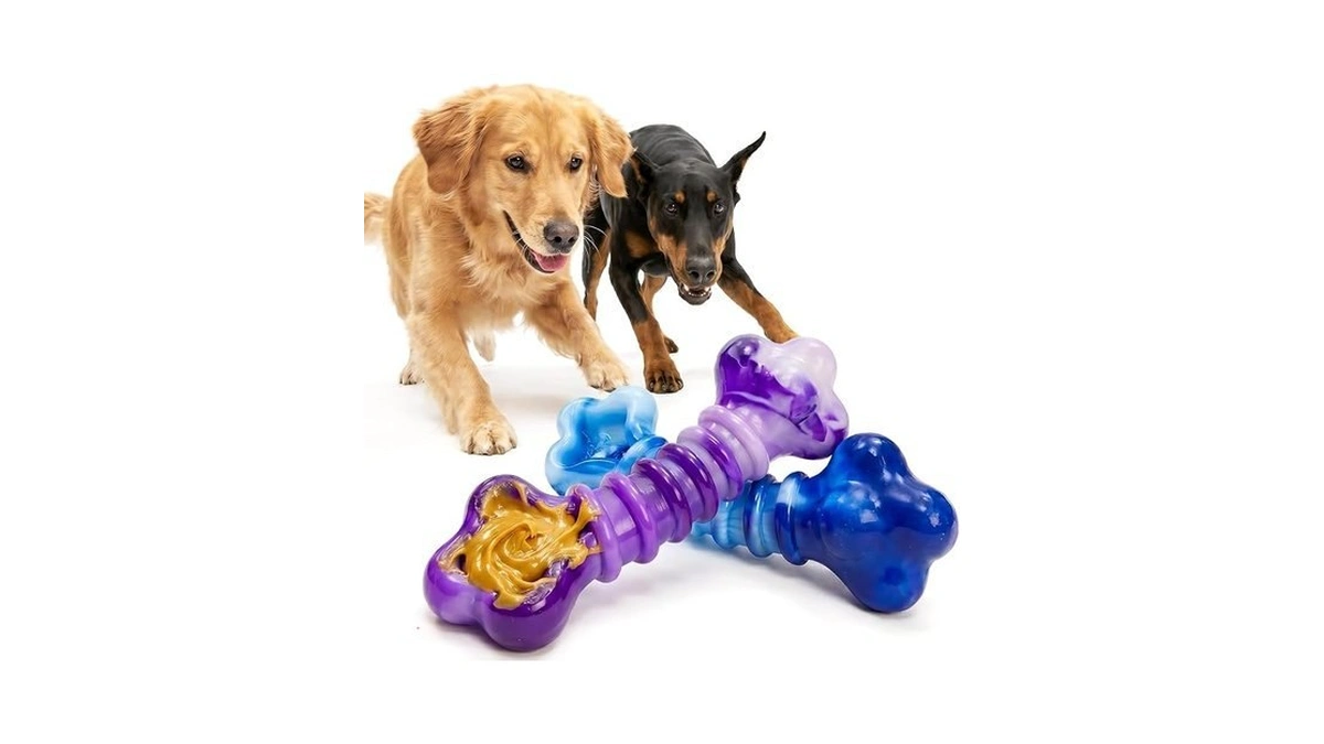 Kseroo 2-pack Indestructible Dog Toys For Aggressive Chewers: Beef-flavored Tough