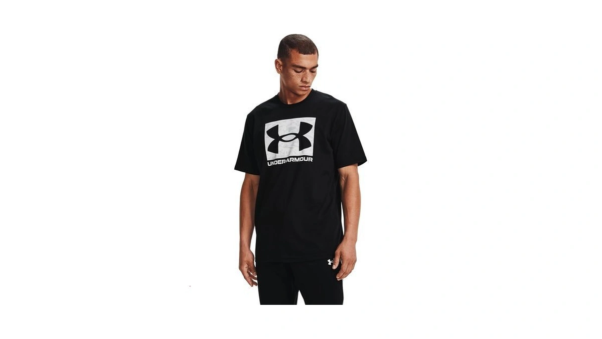 Under Armour Men's Camo Box Logo Short-sleeve T-shirt, Black (001)/white,