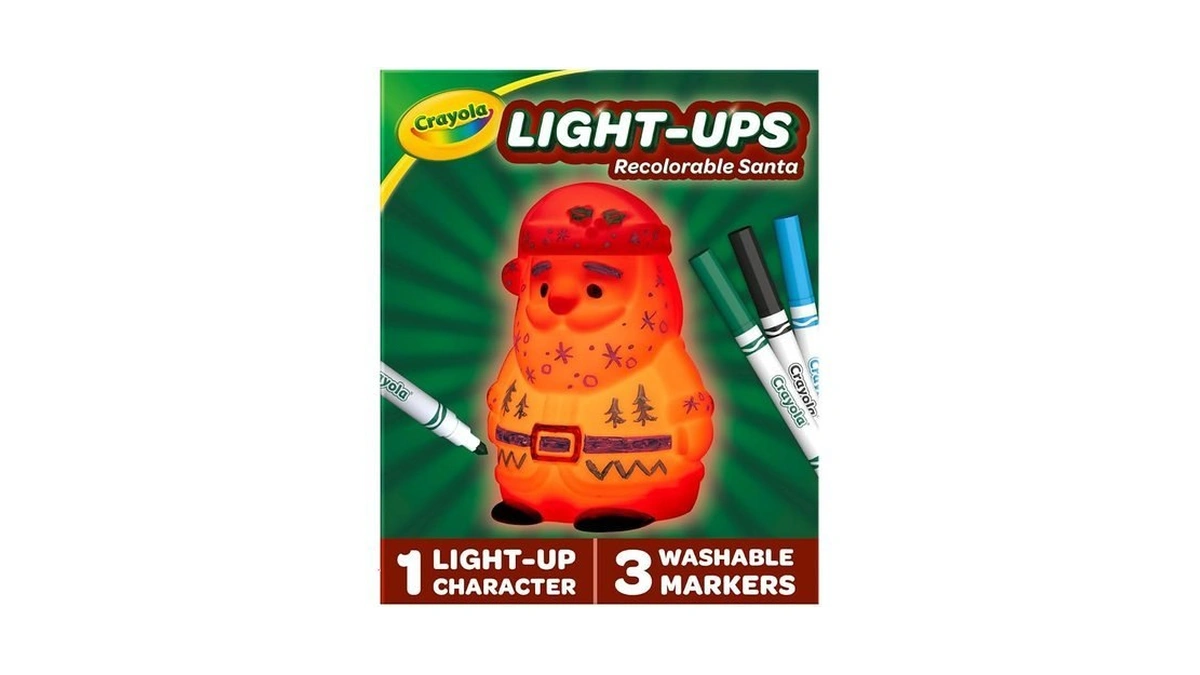 Crayola Light-ups - Santa, Light Up Santa Toy, Reusable Holiday