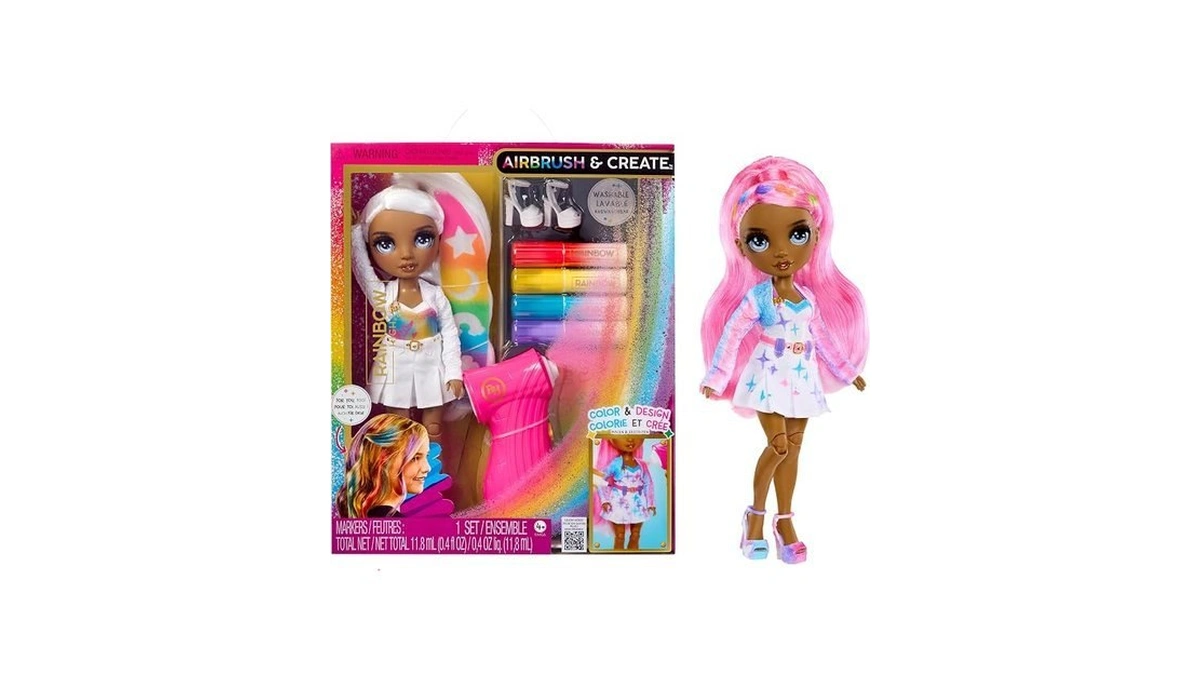 Rainbow High Air Brush & Create Diy Fashion Doll With