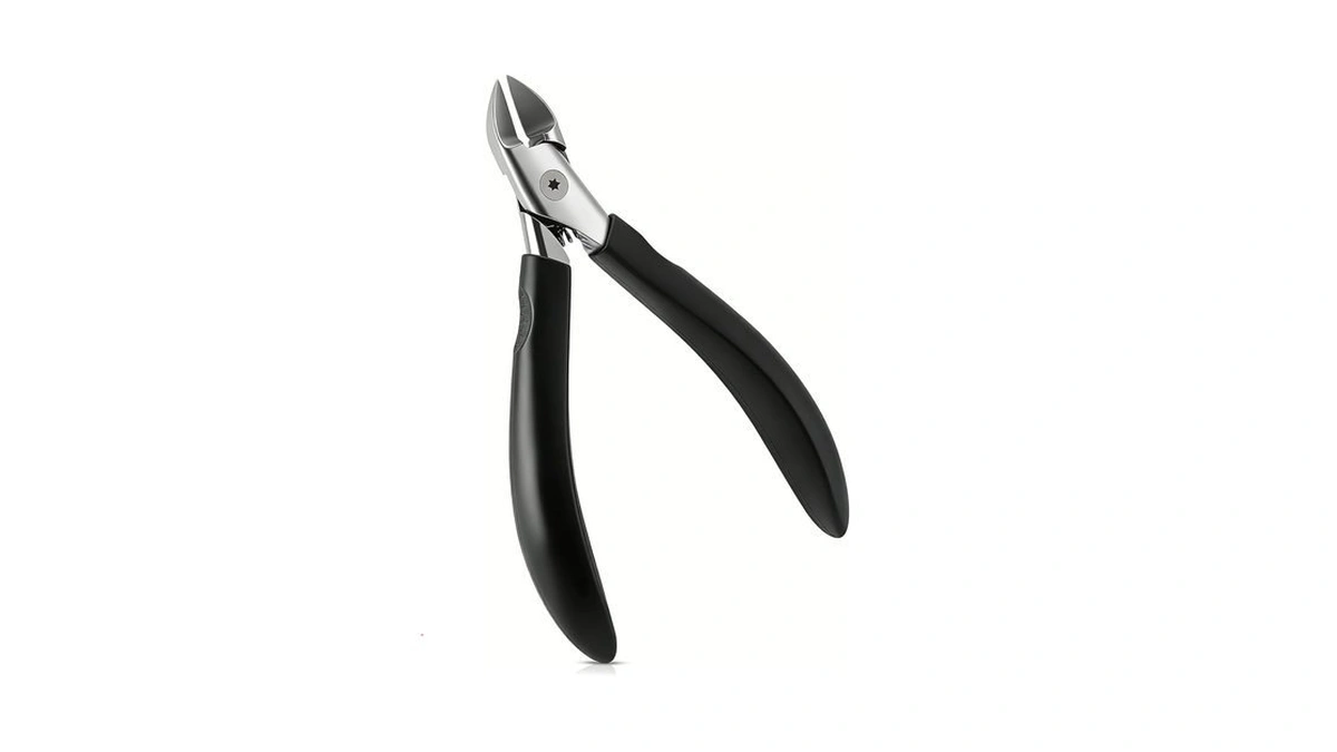 Stainless Steel Straight Blade Nail Clippers Soft Handle For Thick