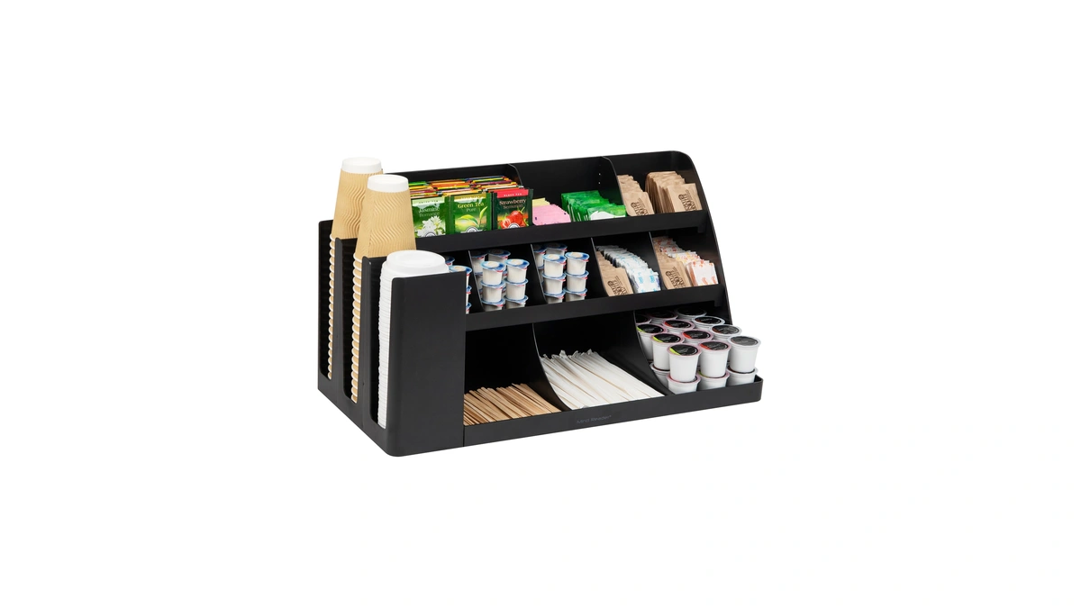 Mind Reader Cup And Condiment Station, Countertop Organizer, Coffee Bar,