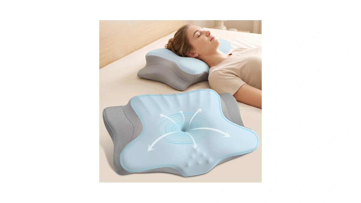 Ylekto Cervical Neck Pillow For Pain Relief - Contour Memory