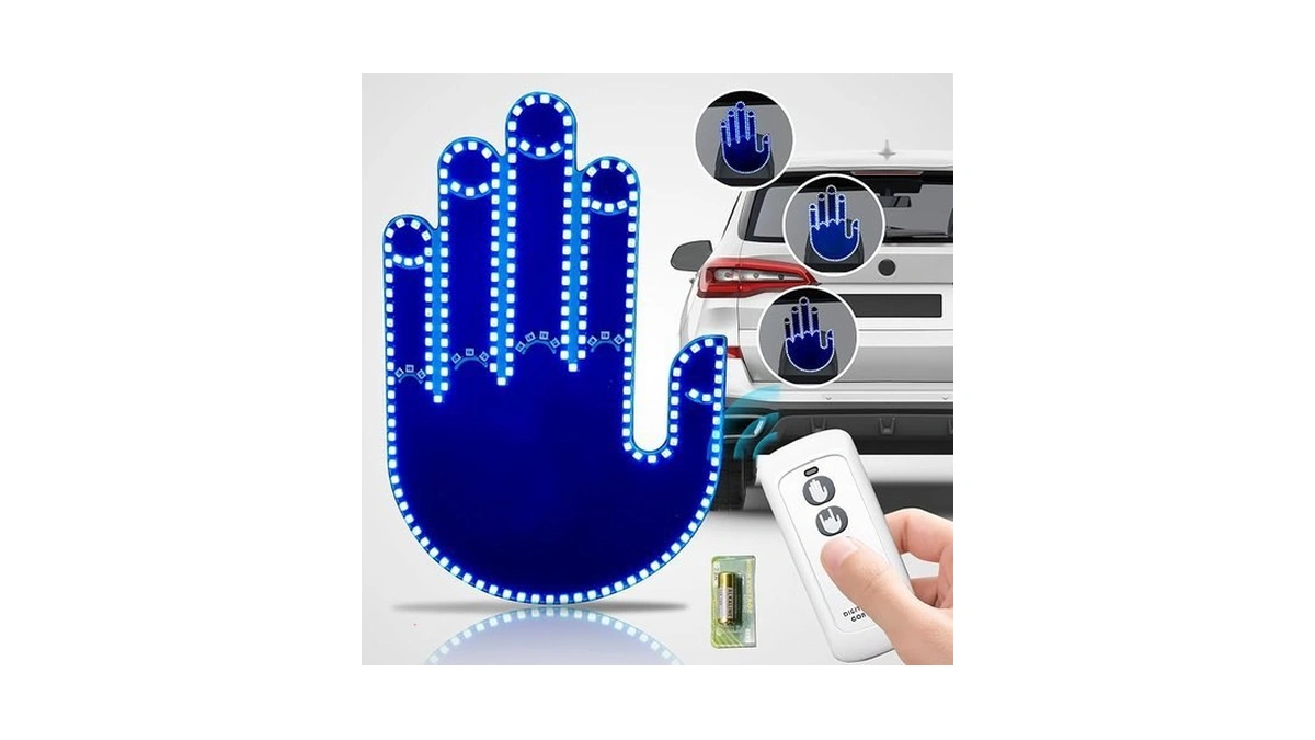 Led Hand Gesture Light With Remote, Glow Hand For Car